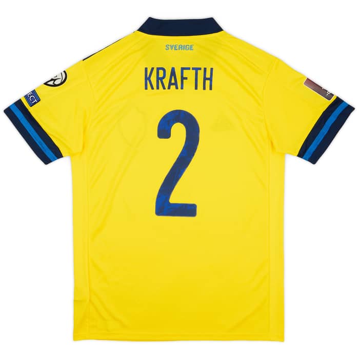 2021 Sweden Match Issue Home Shirt Krafth #2