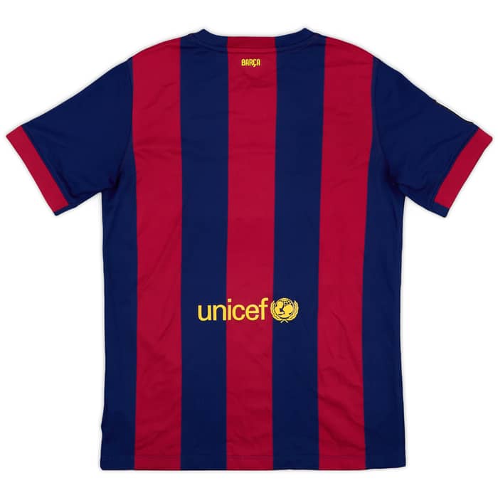 2014-15 Barcelona Home Shirt - 9/10 - (XL.Boys)