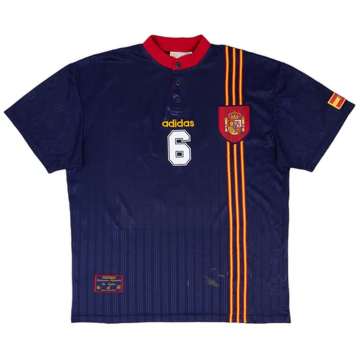1996-98 Spain Away Shirt R.Hierro #6 - 7/10 - (XL)