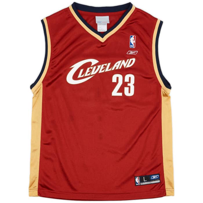 2003-06 Cleveland Cavaliers James #23 Reebok Away Jersey - 8/10 - (L.Boys)