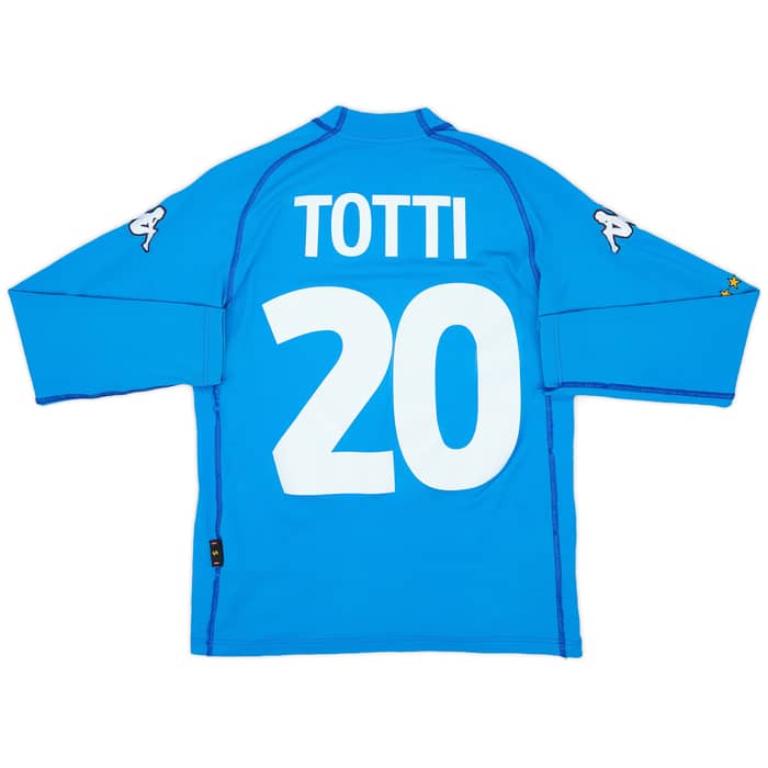 2000-01 Italy Home L/S Shirt Totti #20 - 8/10 - (S)