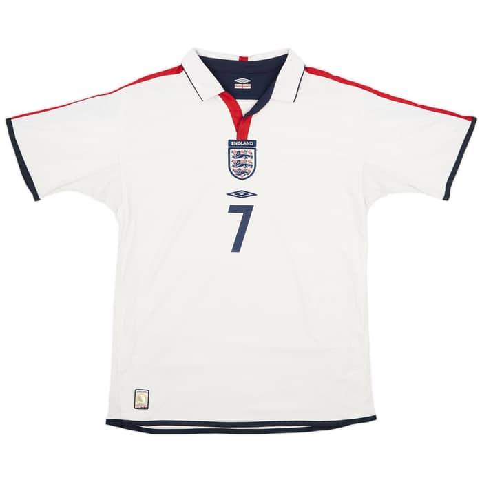 2003-05 England Home Shirt Beckham #7 - 7/10 - (L)