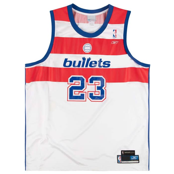 2002-03 Washington Bullets Jordan #23 Reebok Jersey (Home) XXL