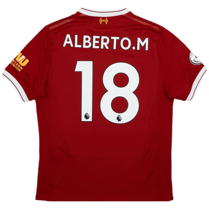 2017-18 Liverpool 125 Years Home Shirt Alberto. M #18 - 7/10 - (M)