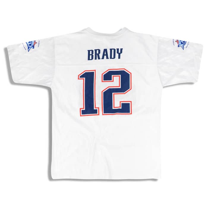2004 New England Patriots Brady #12 AFC Champions Jersey Y