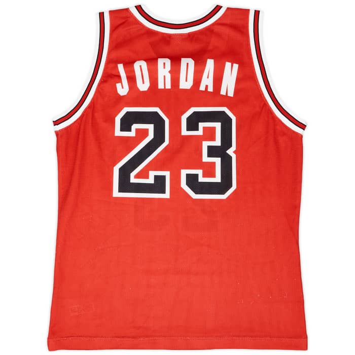 1991-98 Chicago Bulls Jordan #23 Champion Away Jersey - 8/10 - (L)