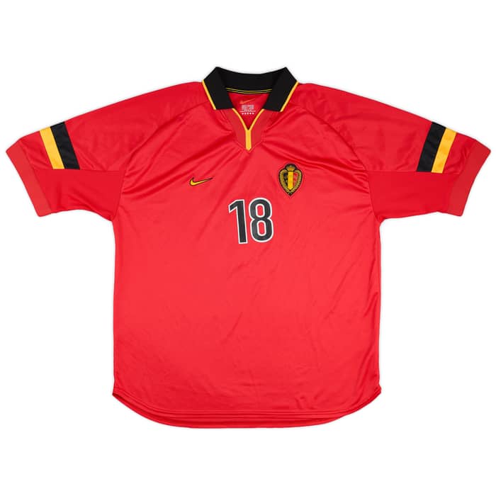 1999-00 Belgium Match Issue Home Shirt #18