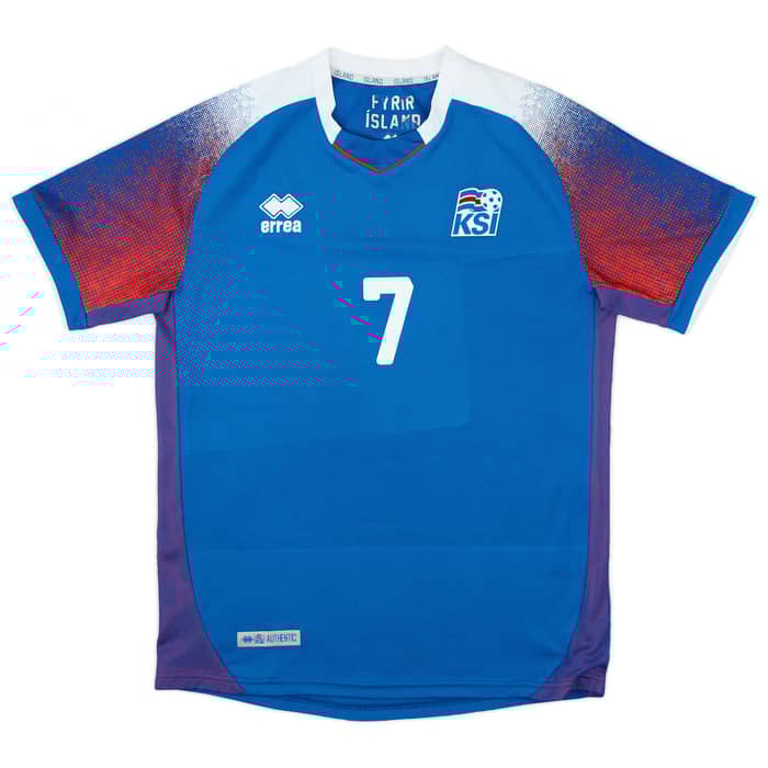 2018-19 Iceland Home Shirt Gudmundsson #7 - 8/10 - (M)