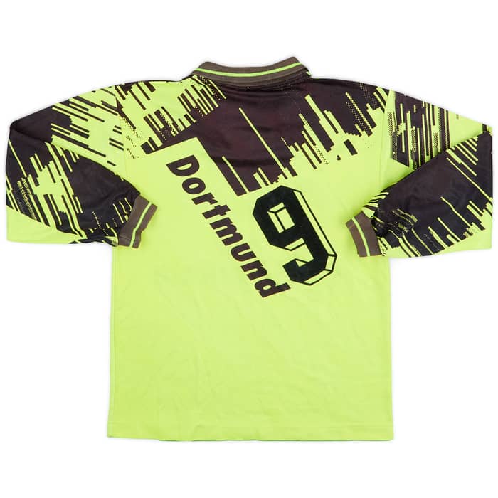 1993-94 Borussia Dortmund Home L/S Shirt #9 - 7/10 - (M.Boys)