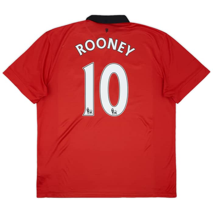 2013-14 Manchester United Home Shirt Rooney #10 - 4/10 - (XL)