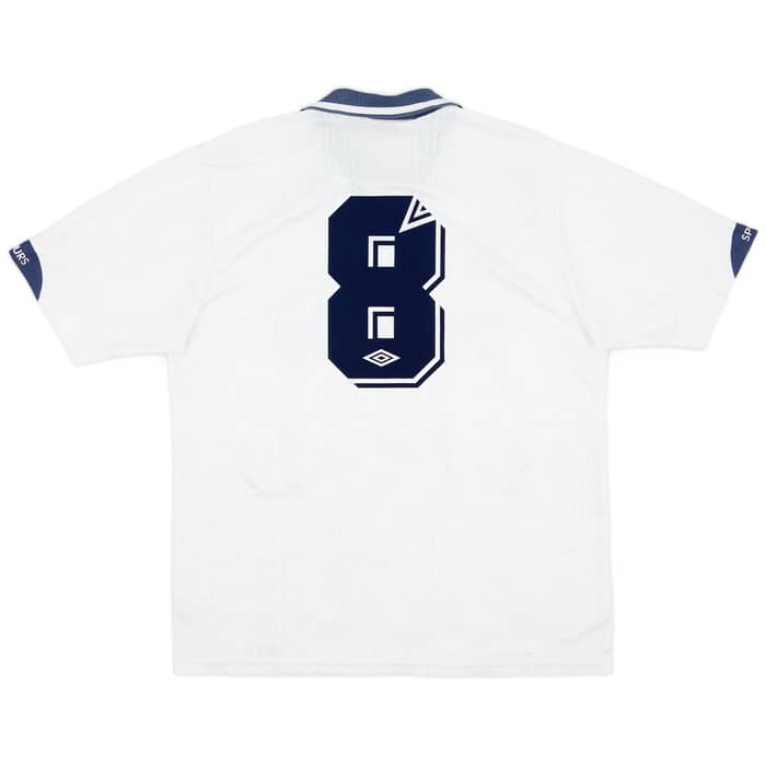 1991-93 Tottenham Home Shirt #8 - 7/10 - (L)