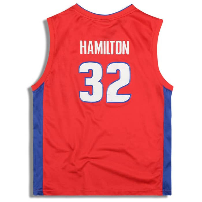 2005-06 Detroit Pistons Hamilton #32 Reebok Jersey (Alternate) Y