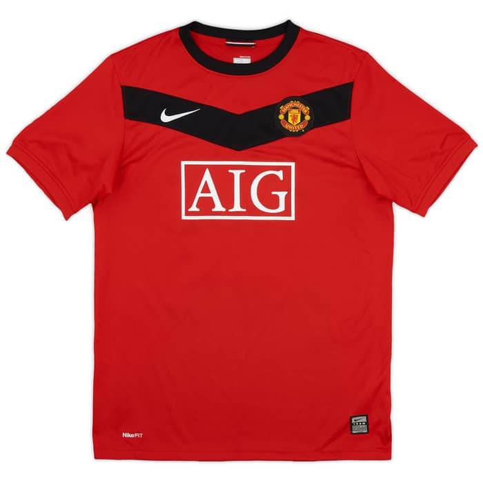 2009-10 Manchester United Home Shirt Fletcher #24 - 9/10 - (XL.Boys)
