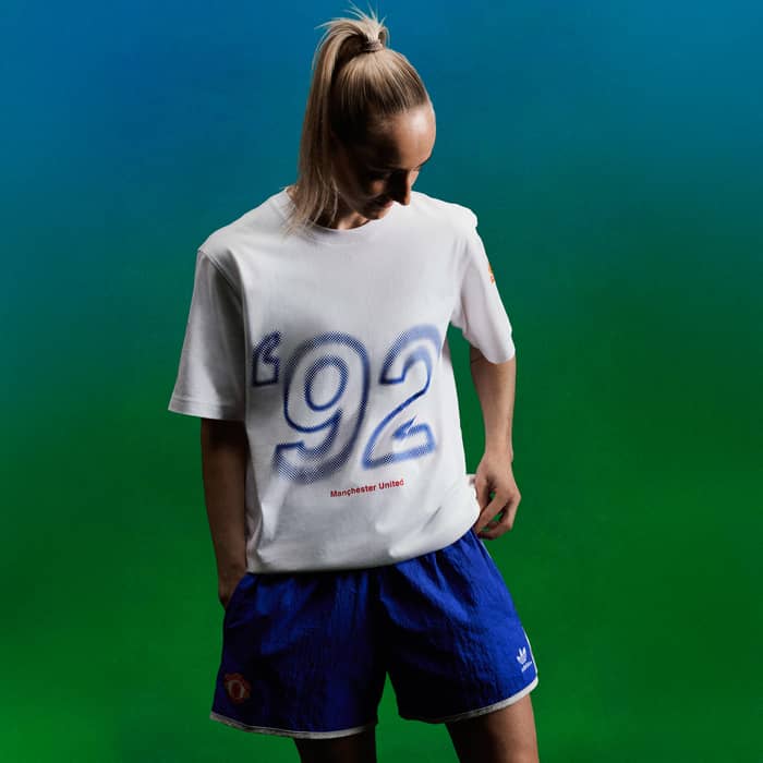 Shorts de visitante adidas Originals Reissue del Manchester United 1990-92