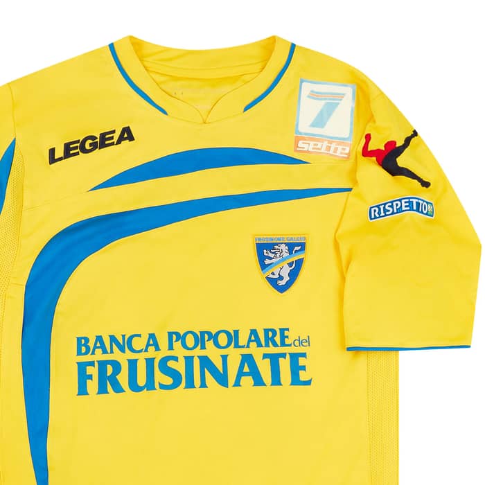 2013-14 Frosinone Match Issue Signed Home Shirt Carlini #29