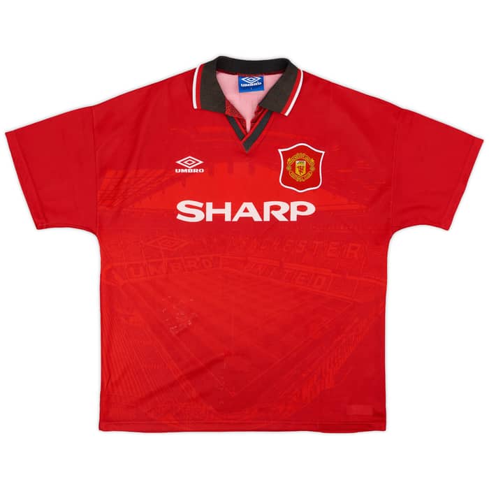 1994-96 Manchester United Home Shirt Cantona #7 - 6/10 - (L)