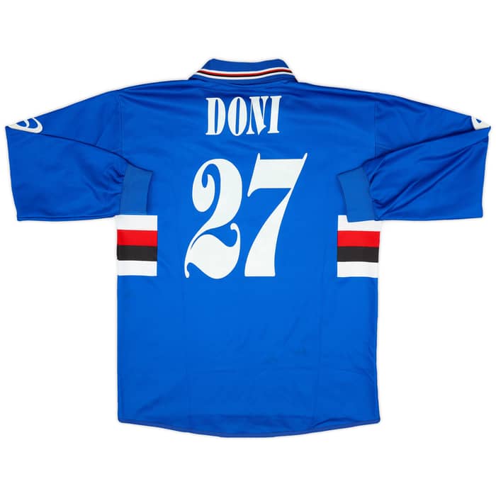 2003-04 Sampdoria Home L/S Shirt Doni #27 - 8/10 - (S)