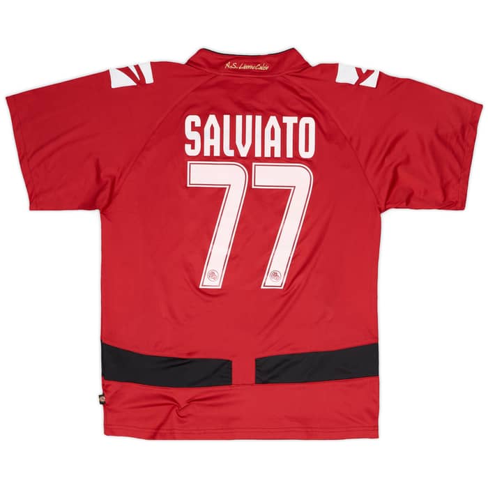 2010-11 Livorno Match Worn Home Shirt Salvato #77