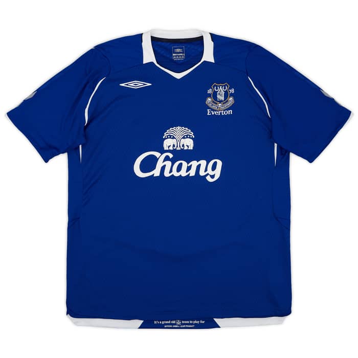 2008-09 Everton Home Shirt Baines #3 - 8/10 - (XL)