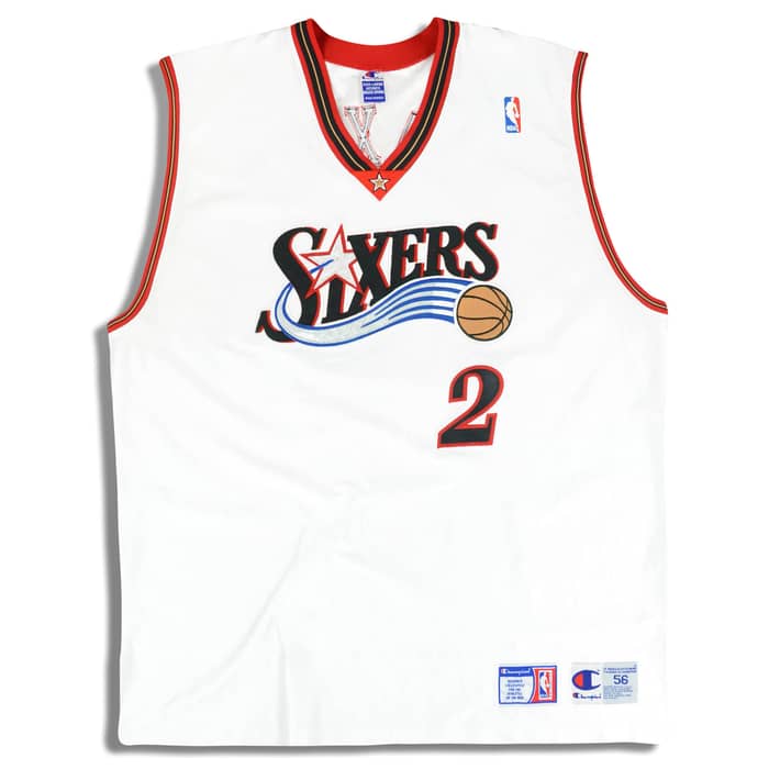 2000-02 Authentic Philadelphia 76ers Claxton #12 Champion Jersey (Home) 3XL