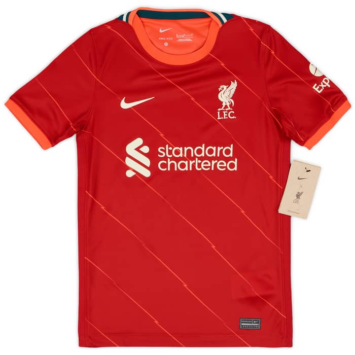 2021-22 Liverpool Home Shirt Virgil #4 (KIDS)