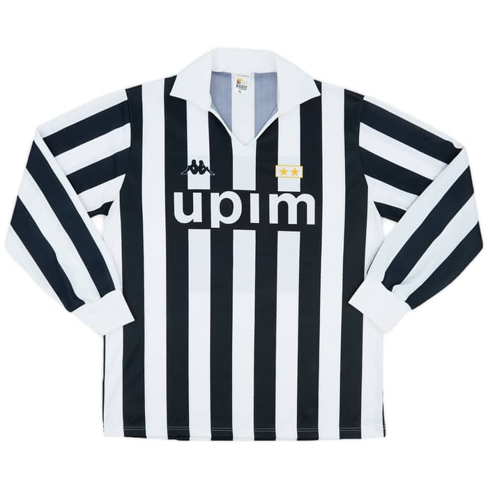 1989-90 Juventus Basic European Home L/S Shirt #11 - 9/10 - (XL)