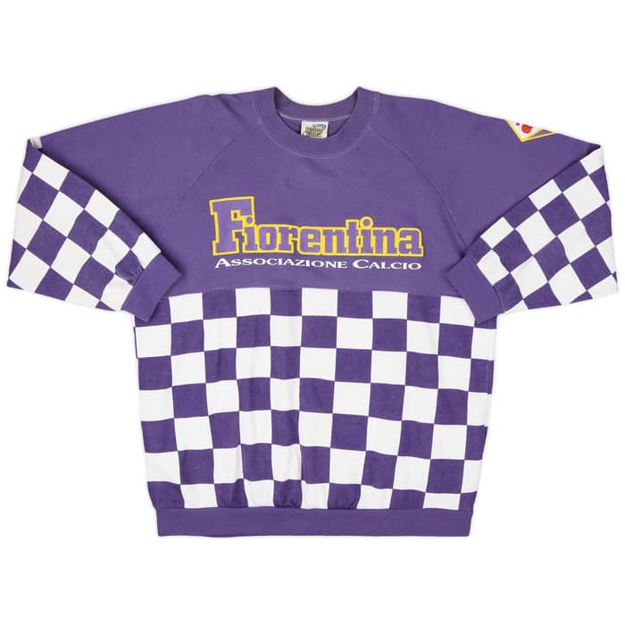 1990-91 Fiorentina Le Felpe Dei Grandi Club Sweat Top - 8/10 - (L)