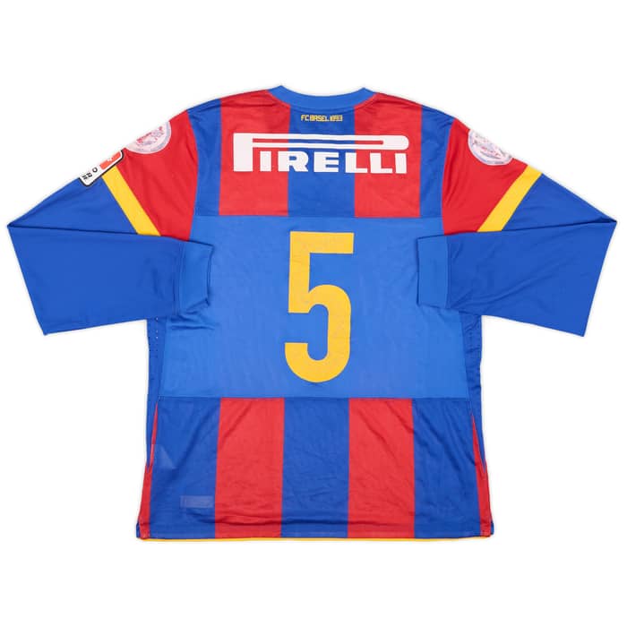 2010-12 FC Basel Match Issue Home L/S Shirt #5
