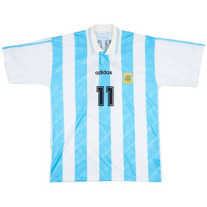 1995 Argentina Match Worn Confederations Cup Final Home Shirt Rambert #11