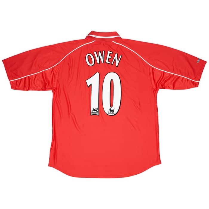 2000-02 Liverpool Home Shirt Owen #10 - 8/10 - (XL)