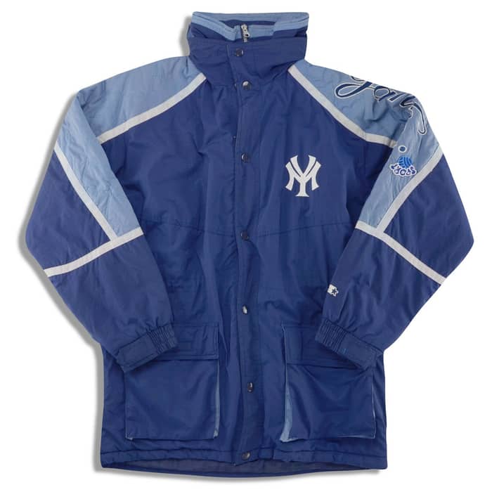 1990s New York Yankees Starter Longline Rain Coat L