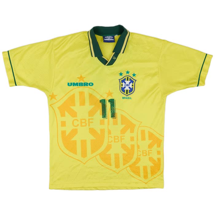 1994 Brazil Home Shirt #11 - 7/10 - (M)