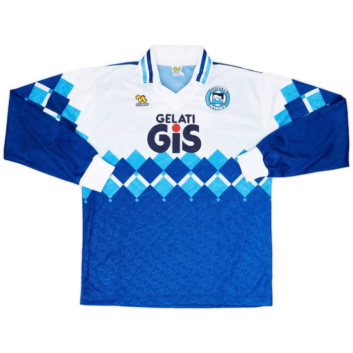 1992-93 Pescara Match Worn Away L/S Shirt #11 (Ferretti)