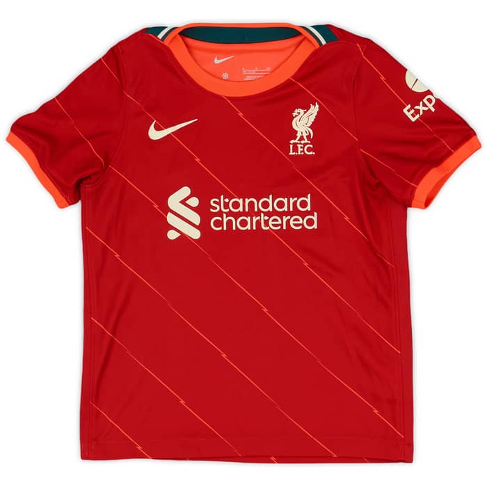 2021-22 Liverpool Home Full Kit - 10/10 - (4-5 Years)