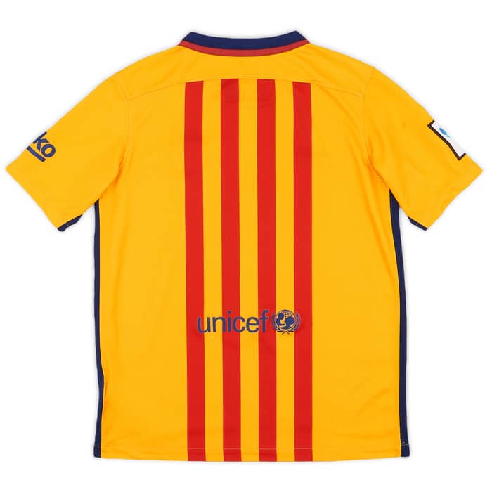 2015-16 Barcelona Away Shirt - 7/10 - (XL.Boys)