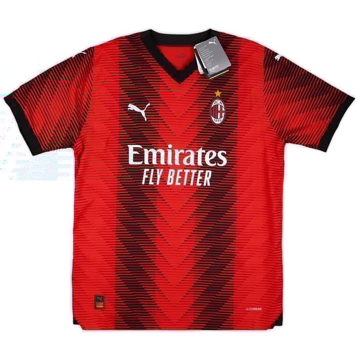 2023-24 AC Milan Authentic Home Shirt Rafa Leao #10 (L)