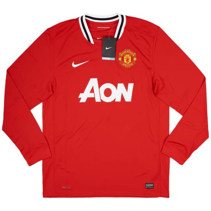 2011-12 Manchester United Home L/S Shirt Rooney #10 (L)