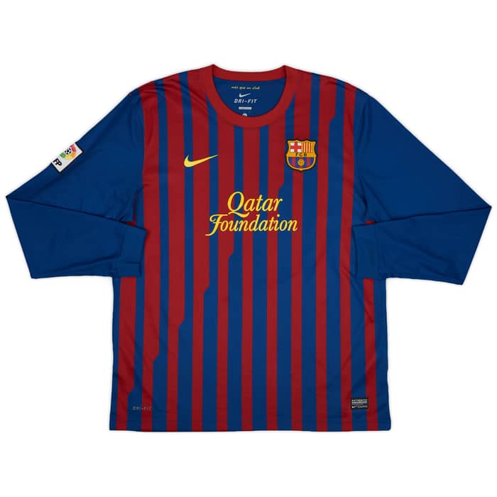 2011-12 Barcelona Home L/S Shirt Messi #10 - 9/10 - (XL)