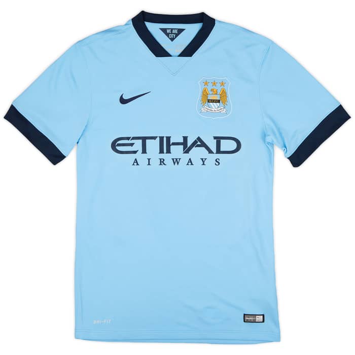 2014-15 Manchester City Home Shirt Kompany #4 (S)