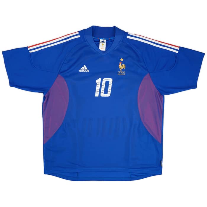 2002-04 France Home Shirt Zidane #10