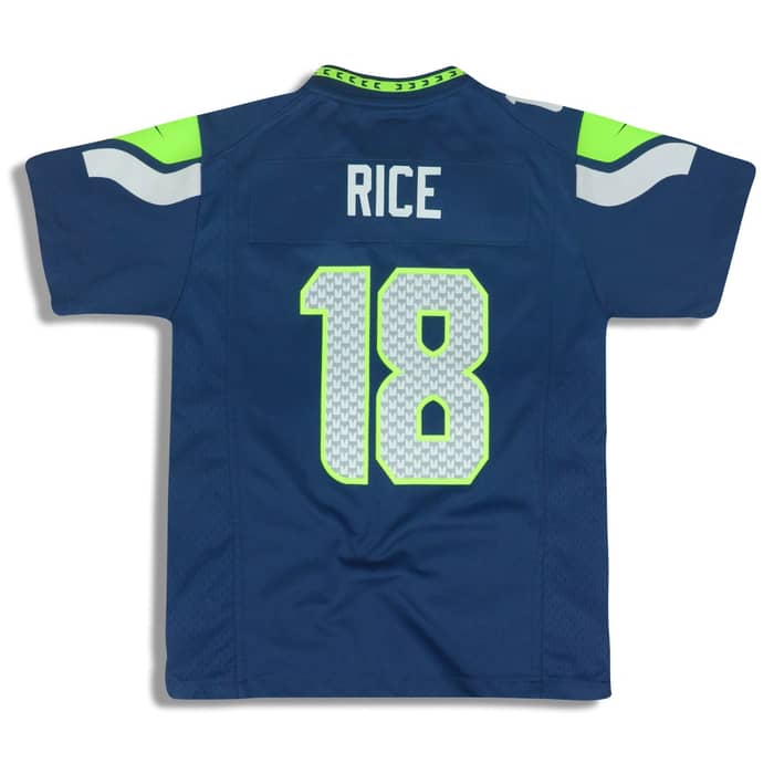 2012-13 Seattle Seahawks Rice #18 Nike Game Jersey (Home) Y