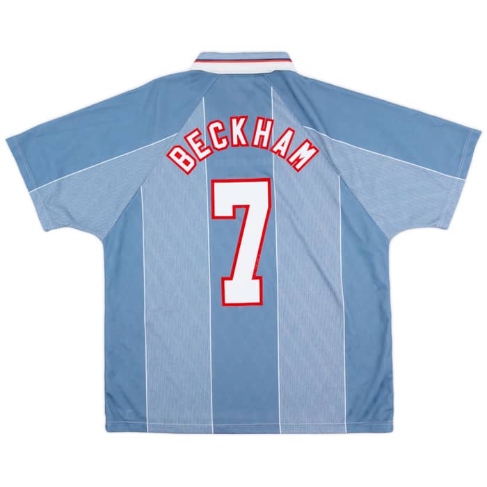 1996-97 England Away Shirt Beckham #7 - 9/10 - (XL)