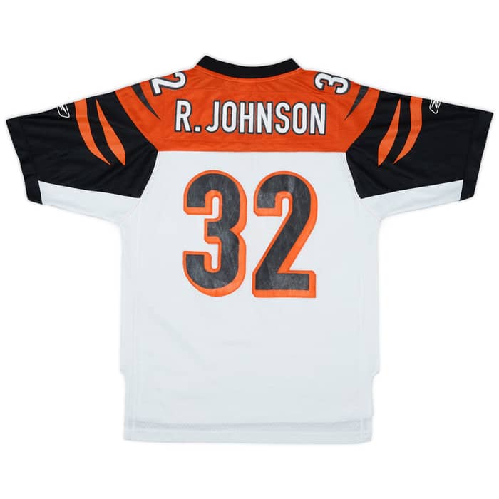 2007 Cincinnati Bengals R.Johnson #32 Reebok Premier Away Jersey - 6/10 - (L.Boys)