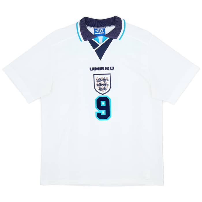 1995-97 England Home Shirt Shearer #9 - 8/10 - (L)
