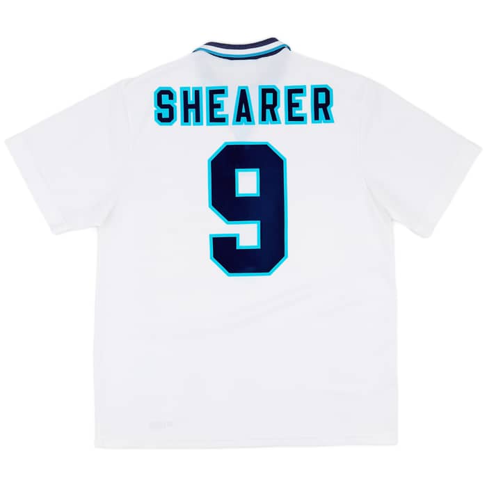 1995-97 England Home Shirt Shearer #9 - 9/10 - (XL)