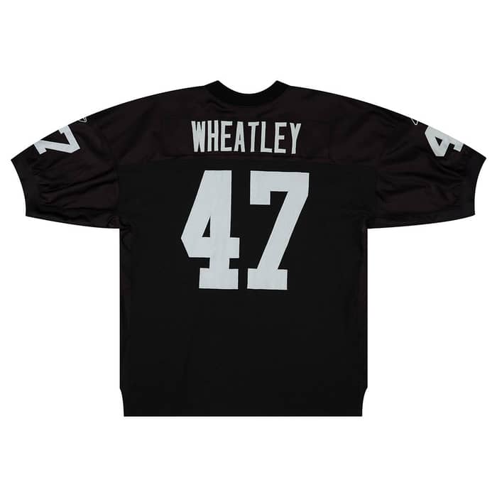 2001 Oakland Raiders Wheatley #47 Authentic Reebok Jersey (Home) 3XL