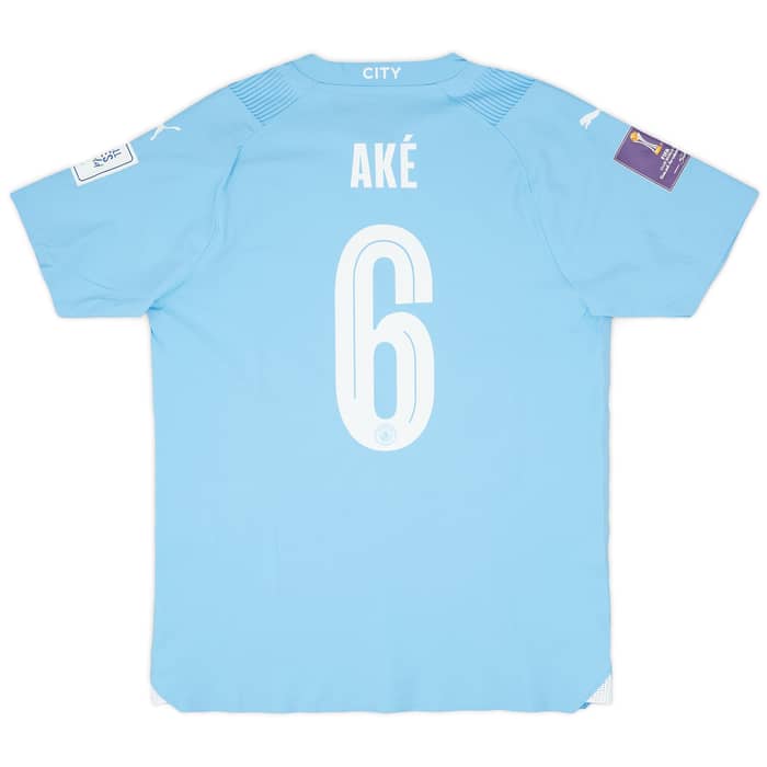 2023-24 Manchester City Match Issue Club World Cup Home Shirt Aké #6