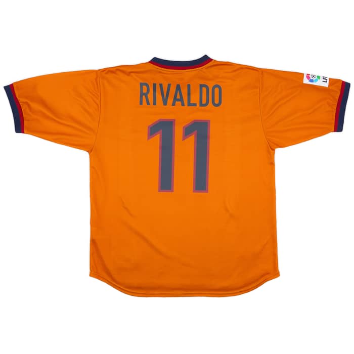 1998-00 Barcelona Third Shirt Rivaldo #11 - 8/10 - (XL)