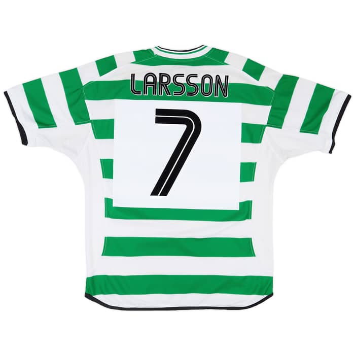 2001-03 Celtic Home Shirt Larsson #7 - 6/10 - (L)