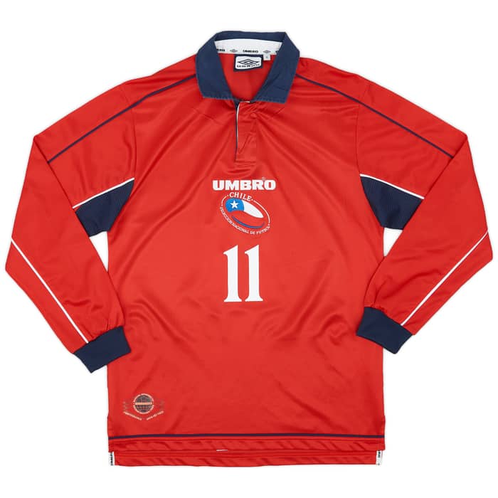 2000-01 Chile Home L/S Shirt Salas #11 - 8/10 - (S)